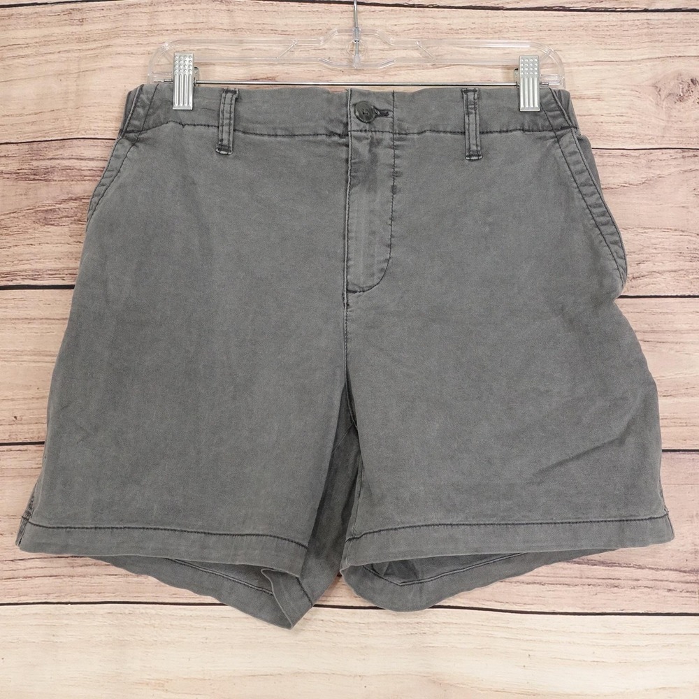 New! Old Navy Chino Shorts Womens Size M Gray Twill High-Rise 30 Waist 5 Inseam
